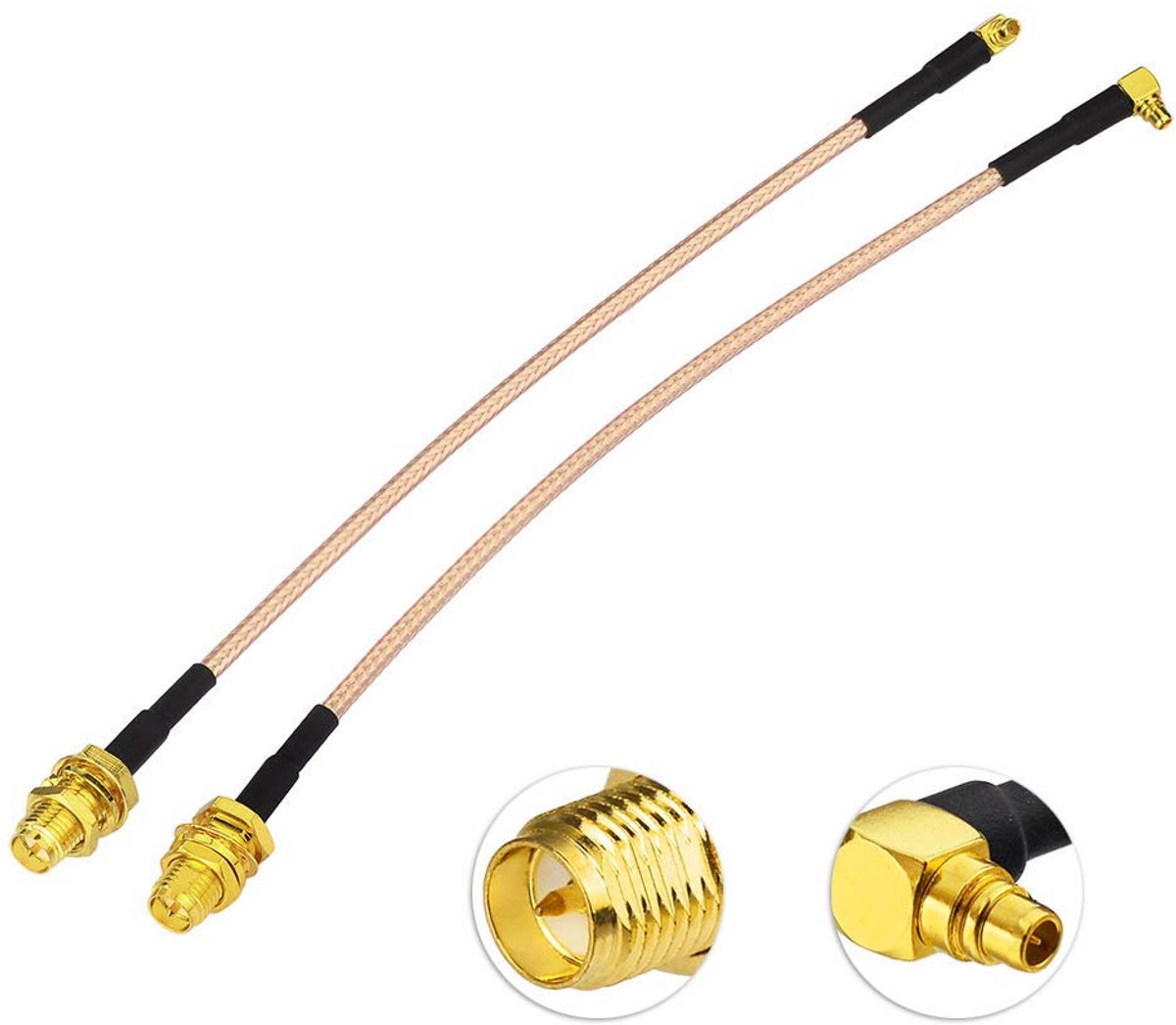 Wifi Antenne Verlengkabels RP-SMA naar MMCX Pigtail 15 cm 2 Stuks
