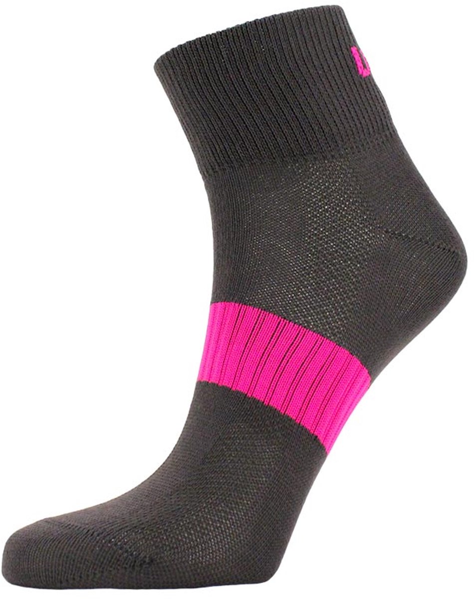 UphillSport - 2-Pack - Bamboe Sportsokken - Drooggevoel Zachte Stof - Heren / Dames - grijs / roze - 43-46 - 8469