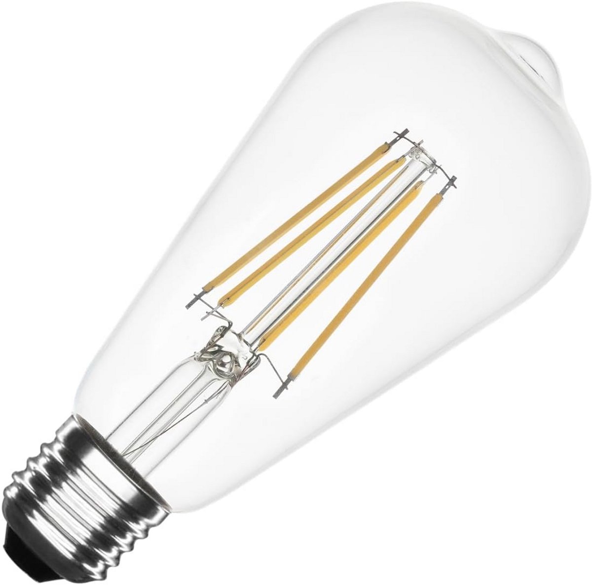 E27 LED Filament Lamp 8W Warm Wit 1055 Lumen Geen Knipperen Sierlijk ST64 Peervormig Licht