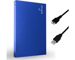 2,5 inch draagbare externe harde schijf 120 GB - Ultradunne HDD back-upopslag met USB 3.0 - Snelle gegevensoverdracht voor PC, Mac, Windows, gaming, laptop en desktop - Blauw