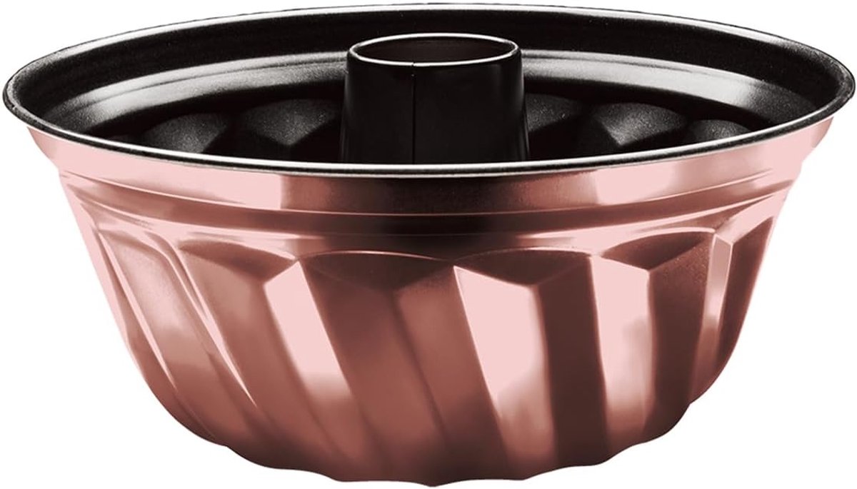 Ronde Bakvorm Bundt Cake Pan Antiaanbaklaag Roze Roestvrij Staal 22 cm