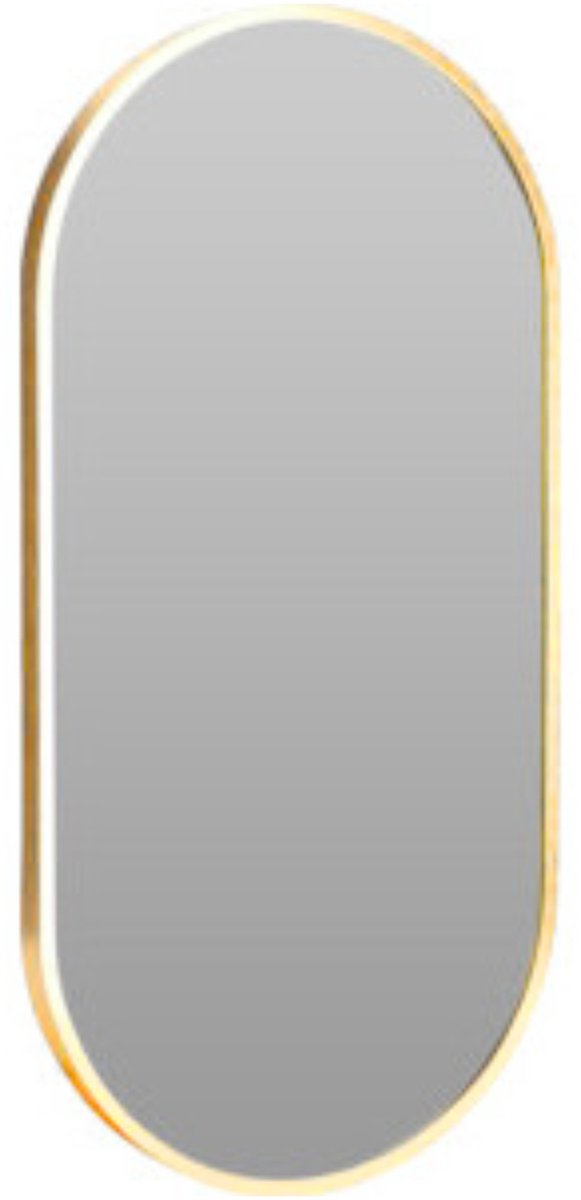 H&S Collection Spiegel Florence - 60 x 30 cm - aluminium - goud - wandspiegel
