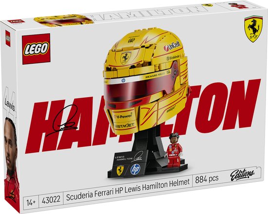 Casque LEGO Editions Scuderia Ferrari HP de Lewis Hamilton - 43022