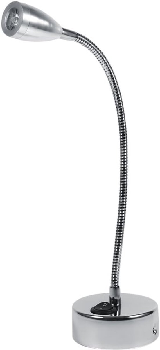 Wandlamp - Leeslamp Flexibel - Lezen Werken - Energiezuinig Aluminium - 30cm Zwanenhals - Warm Wit