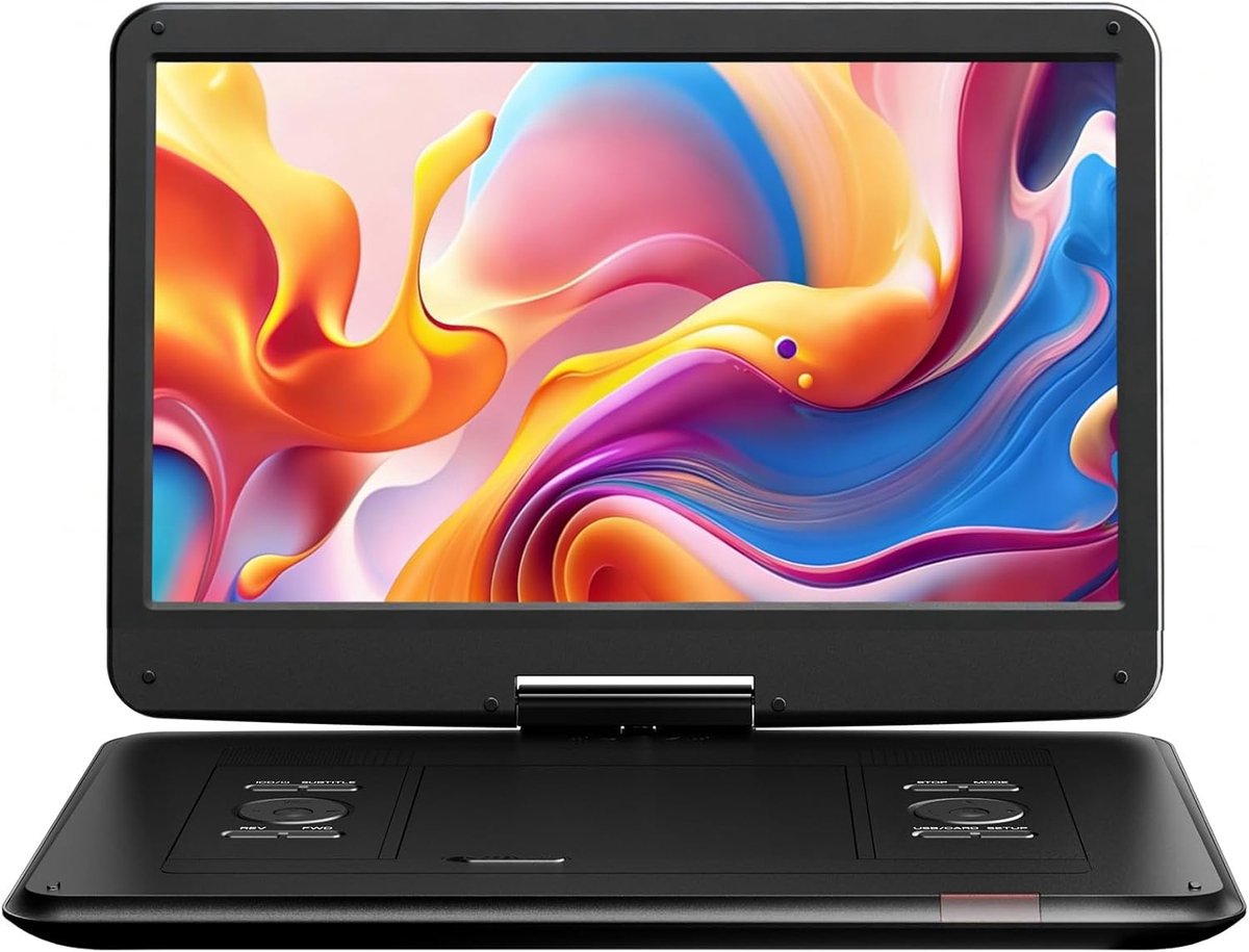 Draagbare DVD speler - Portable DVD speler - Met USB en Accu - Voor in Auto - Videomonitor