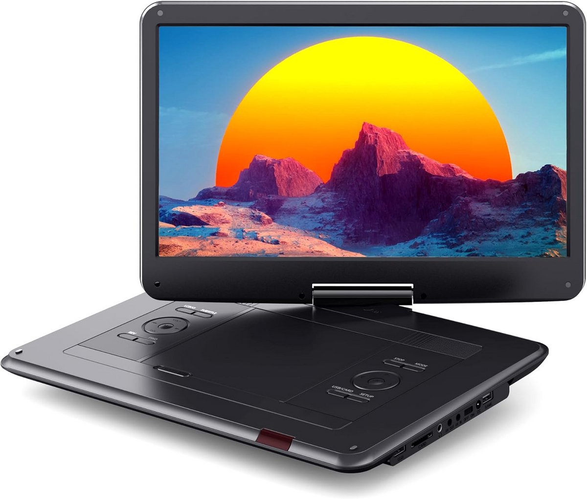 Draagbare DVD Speler 17,5 Inch met HD Scherm en Lange Batterijduur