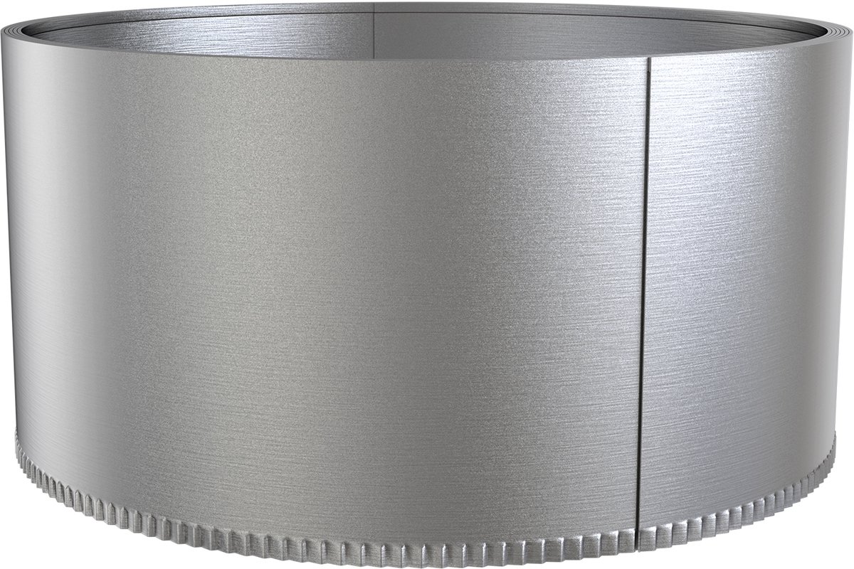 ACXIN Metalen Graskant - Verzinkt en Flexibel - 15 cm x 5 m - Tuinborder Maairand Boomring - Voor Gazon en Tuinbegrenzing - Duurzaam en Eenvoudig te Monteren - Zilver