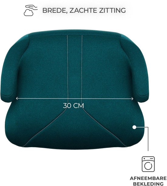 Kinderkraft I-BOOST 2 i-Size - Zitverhoger - Autostoel Booster - 125-150 cm 22-36 kg - 6-12 Jaar - R129 Goedgekeurd - Groen van Merkloos — afbeelding 5