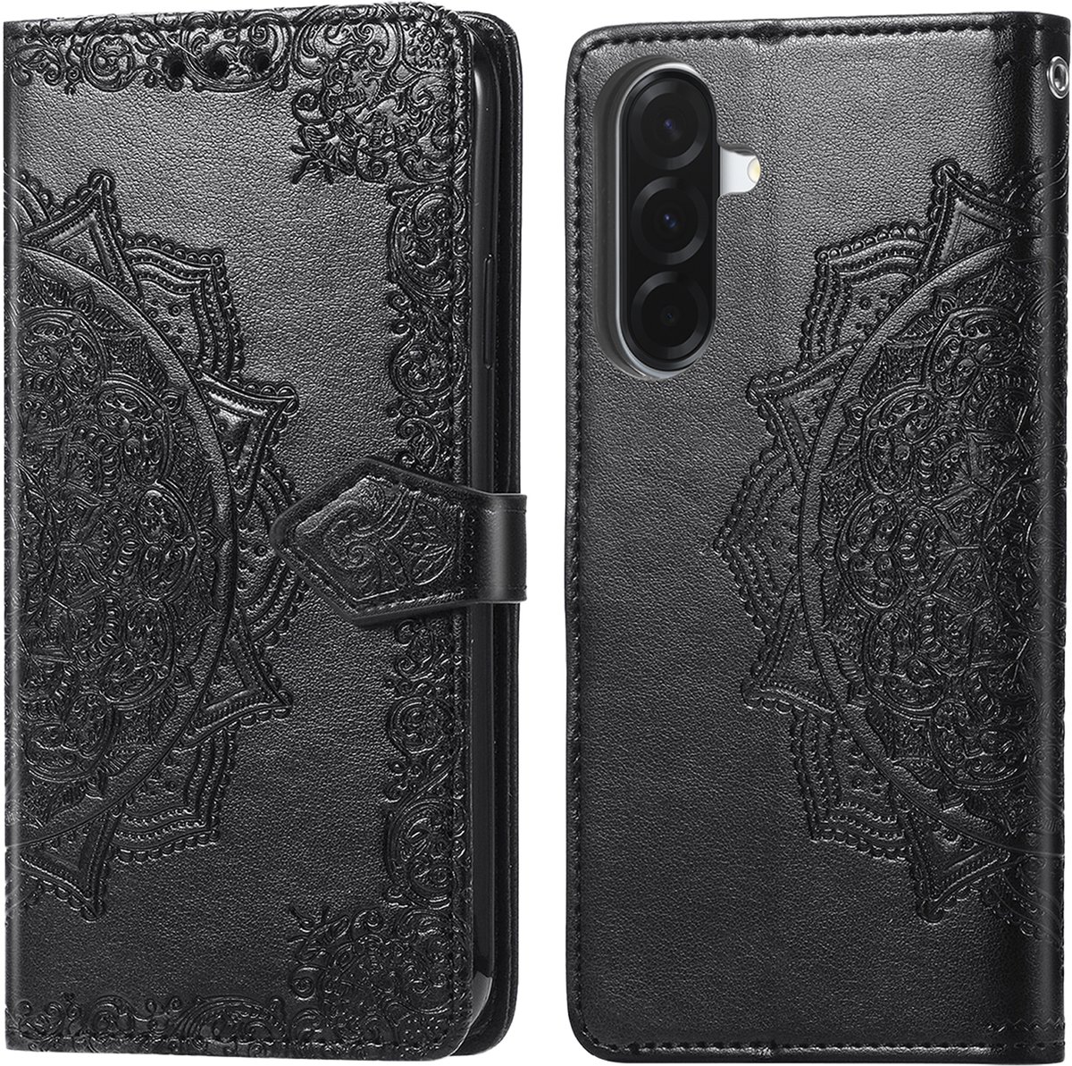 imoshion Hoesje - Geschikt voor Samsung Galaxy A57 (5G) - Mandala Bookcase - Zwart