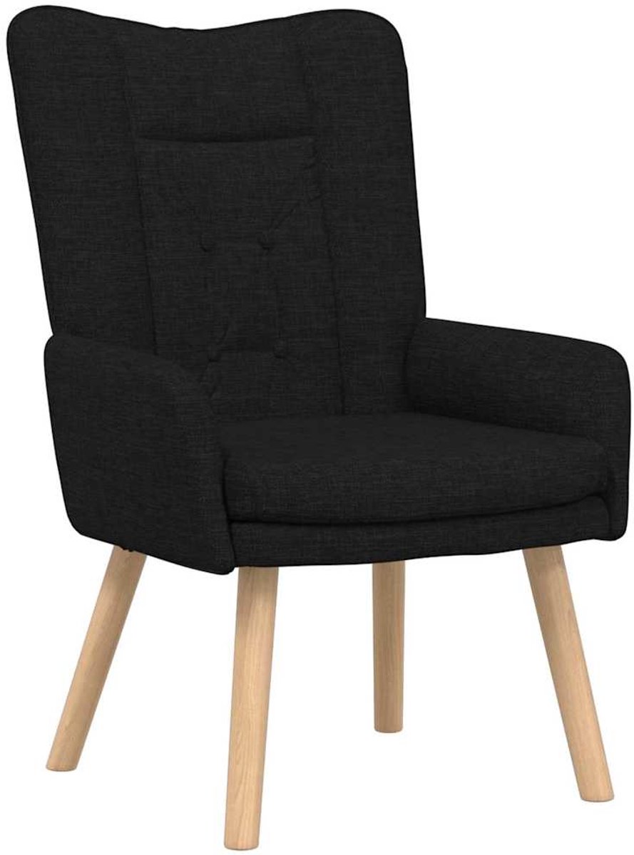 vidaXL Fauteuil - Zwart - 63 - x - 67 - x - 94 - cm - Stof - en - multiplex