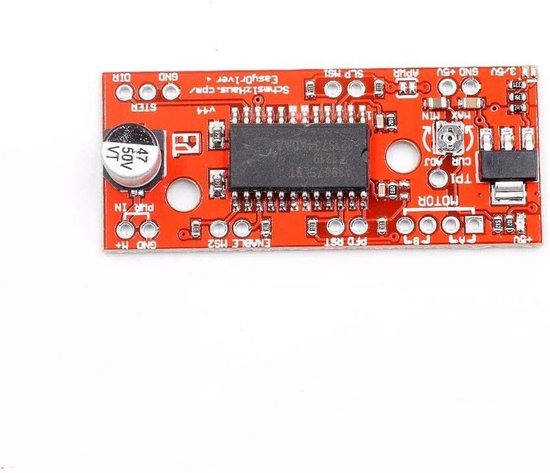 Motor Driver Module - Stappenmotor Controller - Precisie Bewegingssturing - Instelbare Microstepping - 47x20mm - Rood — afbeelding 2
