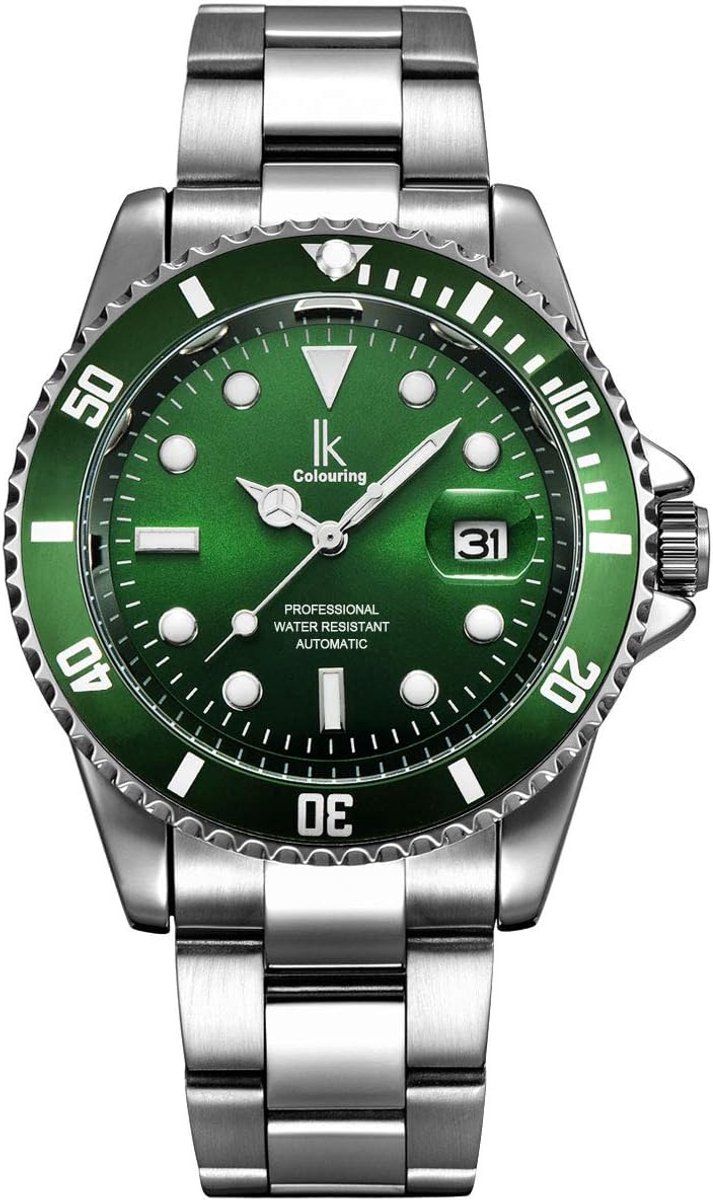 Klassiek Automatisch Mechanisch Horloge met Roestvrijstalen Band en Datumweergave