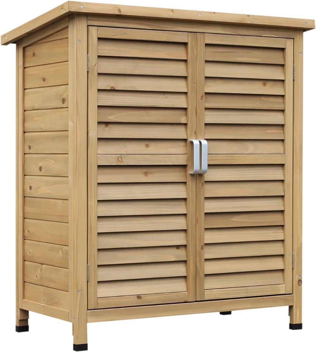 REN®Tuinkast Hout - Tuinkast Kunststof- Tuinberging hout - Schuur Voor Gereedschap - Geel - 47cm x 87cm x 97cm
