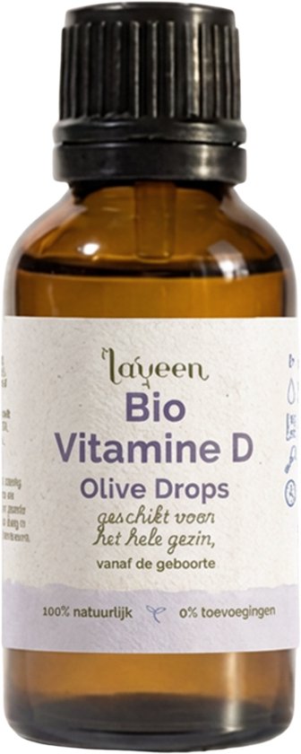 Laveen Vitamine D BIO druppels 30ml - Suiker & Zoetstofvrij - Vegan - 100% natuurlijk