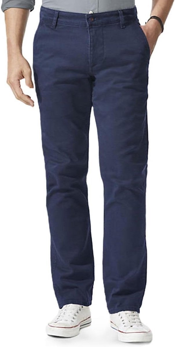 Slim Fit Khaki Stretch Broek in Twill Weefsel voor Volwassenen