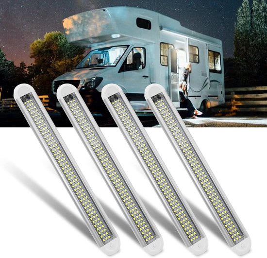 RV LED-plafondlamp Met 3 Kleurtemperaturen En Dimfunctie – 12V, 8 Stuks, Slimme Geheugenfunctie, Ideaal Voor Campers, Caravans En Boten