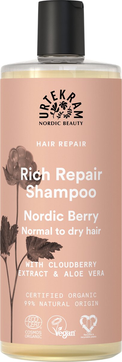 Urtekram Nordic Berry Shampoo Normaal tot Droog Haar 500 ml