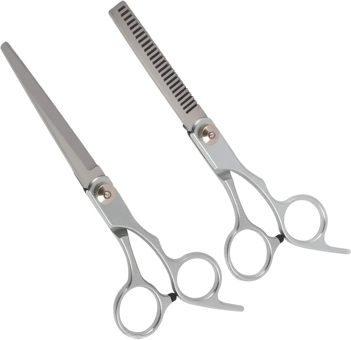 Professionele Kappersschaar Set RVS - Knipper- en Puntenschaar voor Thuis en Salon