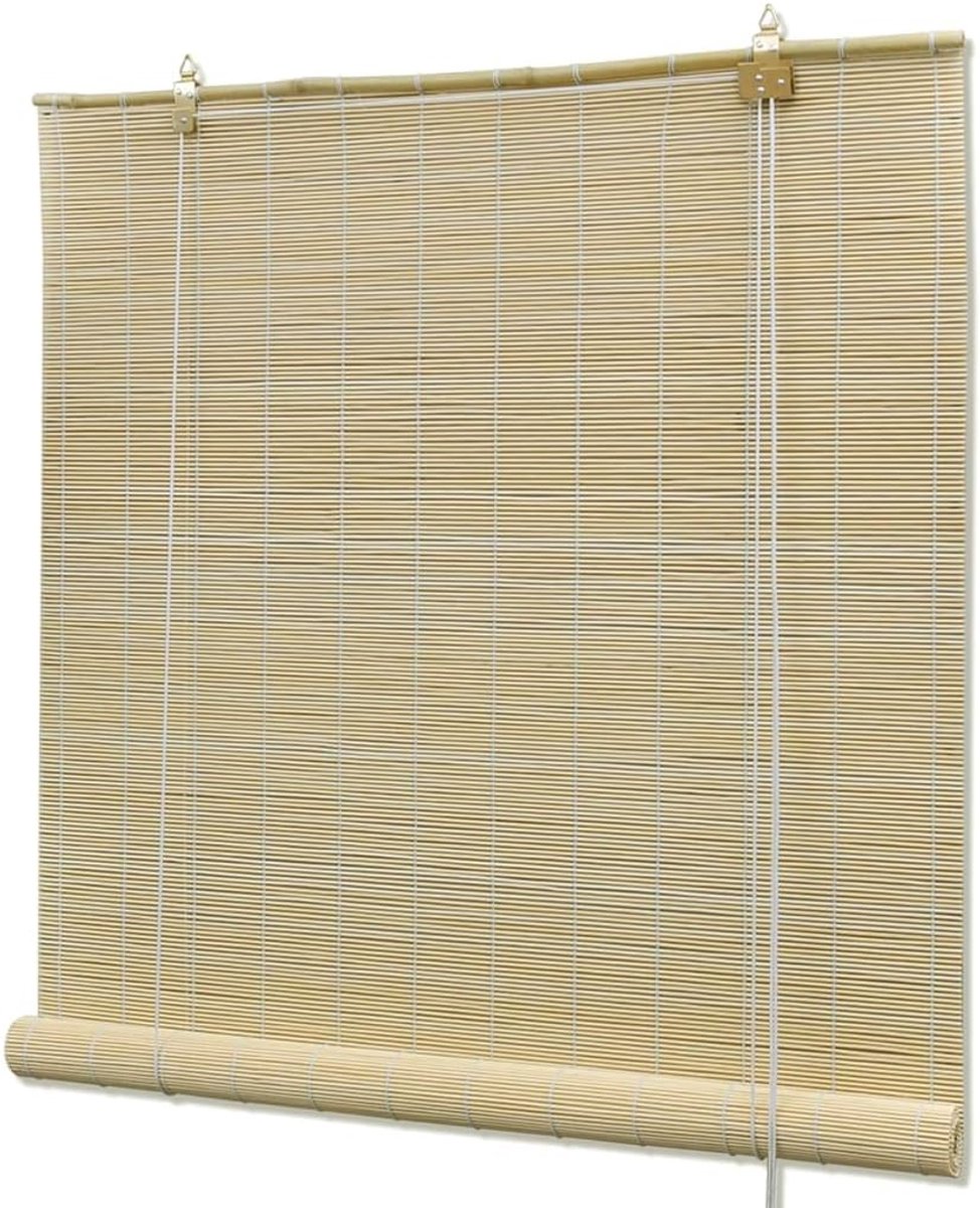 Bamboe Rolgordijn - Natuurlijk Gordijn - Raambekleding - Lichtfilterend - 140x220cm - Natu