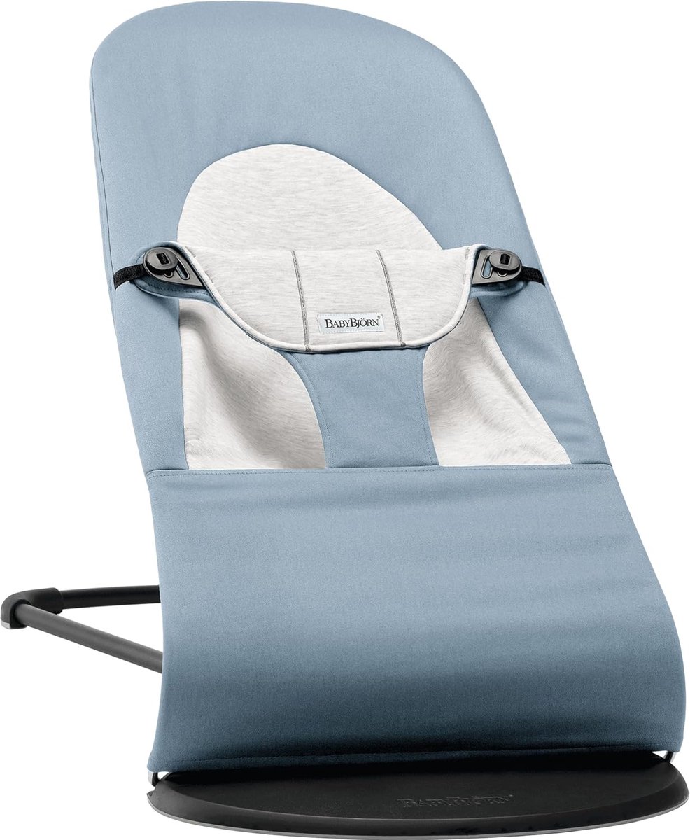 geweven/jersey ligstoel wipstoel blauw/grijs voor baby's