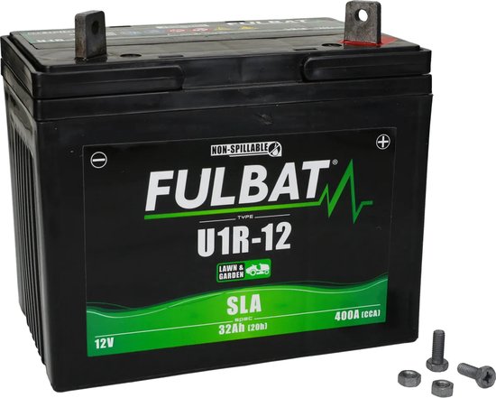 12V 32Ah Fulbat U1R-12 SLA accu onderhoudsvrij 400A startstroom voor zitmaaiers tuinmachines