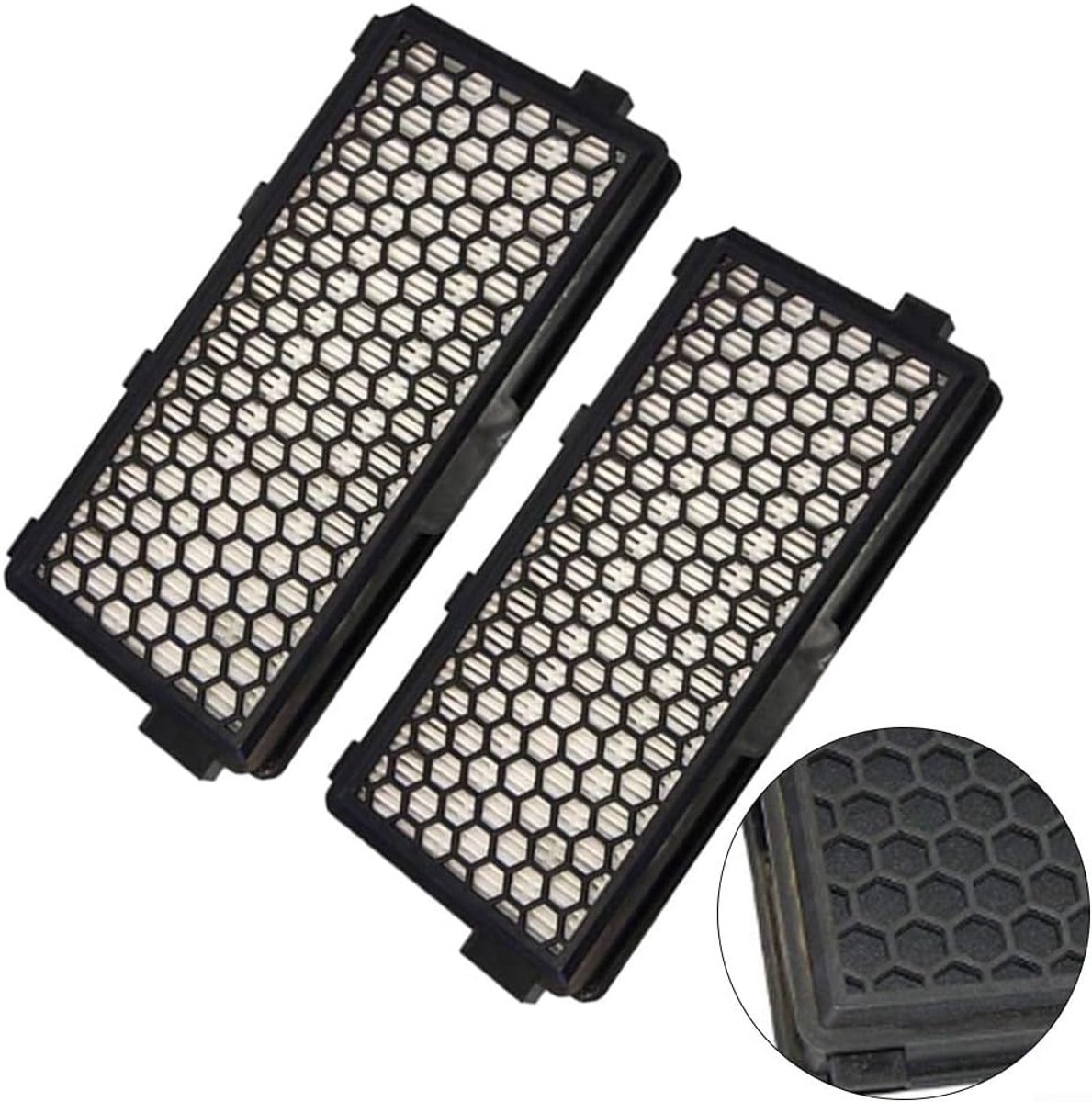 Filter - geschikt voor Miele Classic Compact C1 Complete C2/C3 stofzuigers - 2-delige set - 18,5 x 8,5 x 2,8 cm