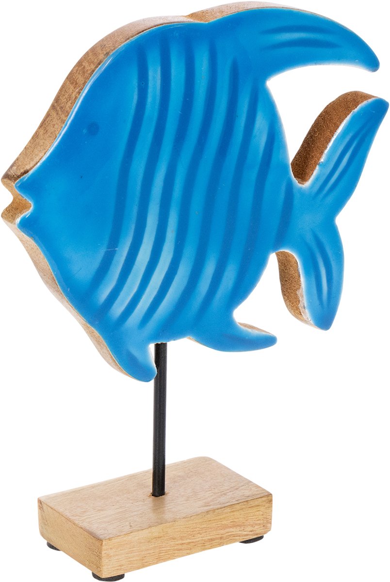 Statue fish mango wood 17x5x21cm