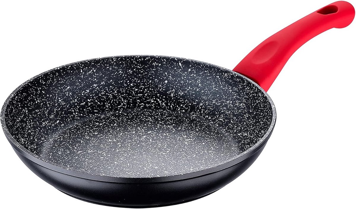 Koekenpan 24 cm van gesmeed aluminium met inductie en antiaanbaklaag