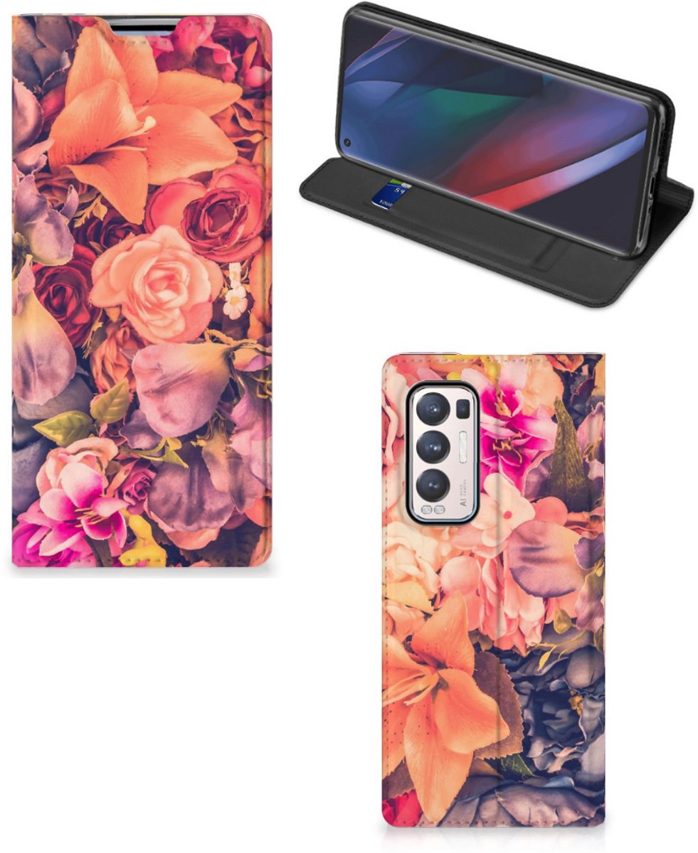 OPPO Find X3 Neo Smart Cover Bosje Bloemen