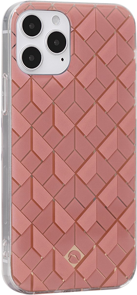 Artefakt Paris, Hoesje Geschikt voor Apple iPhone 12 / 12 Pro Saint Germain met 3D-patronen, Roze