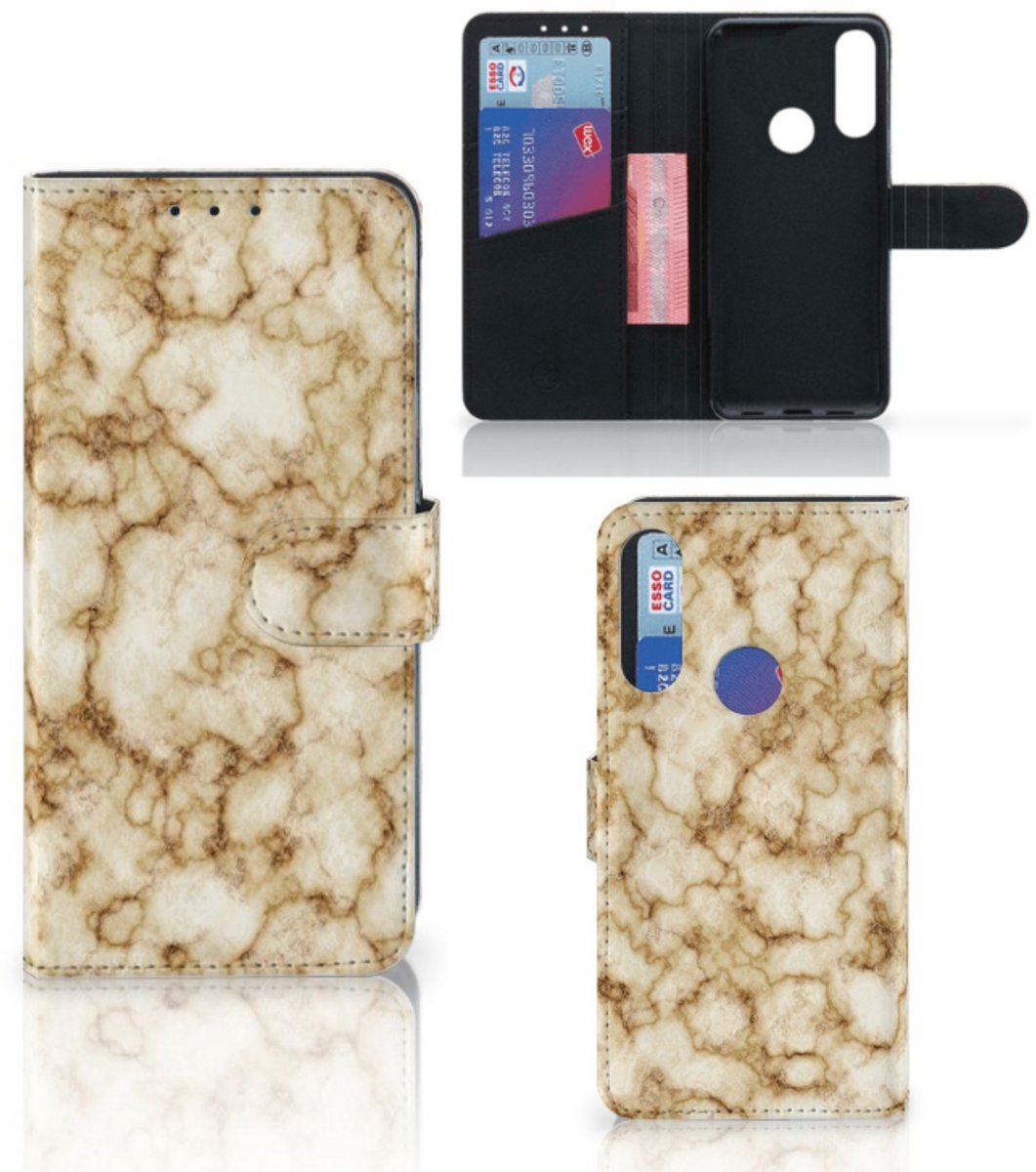 Alcatel 1S 2020 Bookcase Marmer Goud