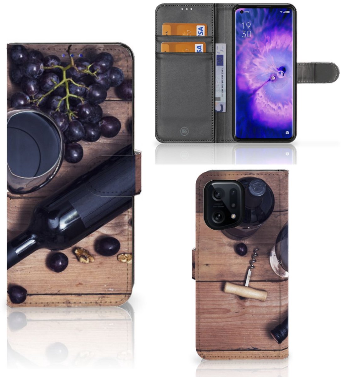 OPPO Find X5 Book Cover Wijn