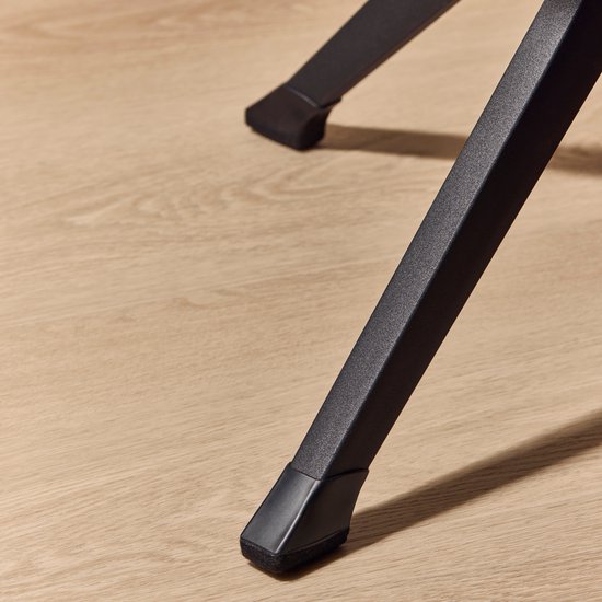 Kunststof U-vormige stoelvoet klem pads 19mm - 10 stuks zwart