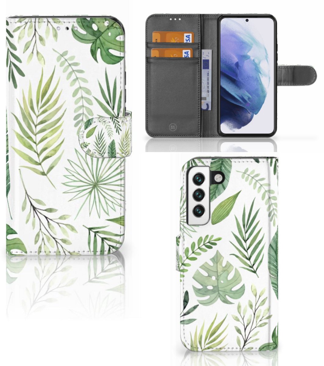 Book Case voor Samsung Galaxy S22 Hoesje Leaves