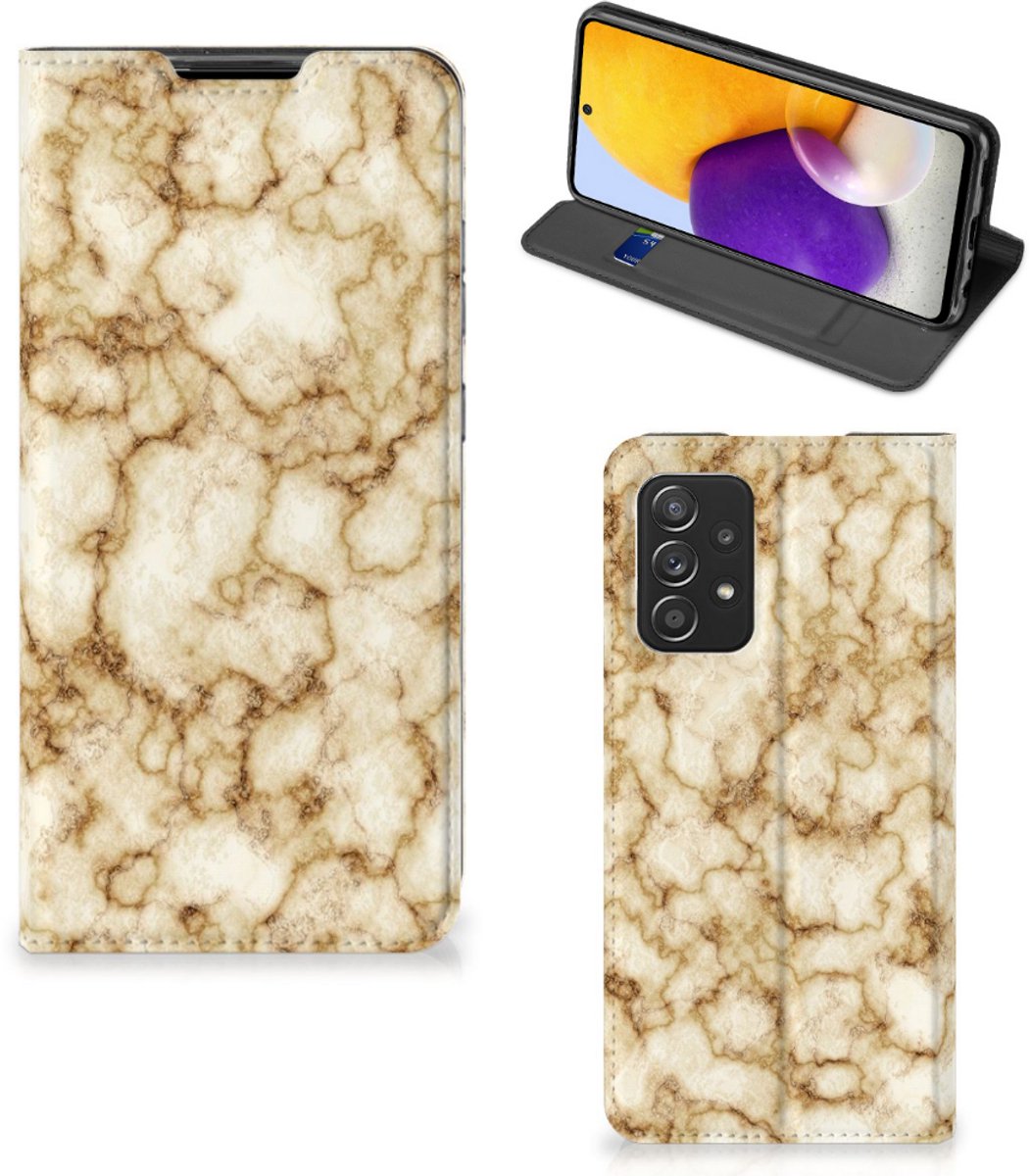 Samsung Galaxy A72 (5G/4G) Standcase Marmer Goud