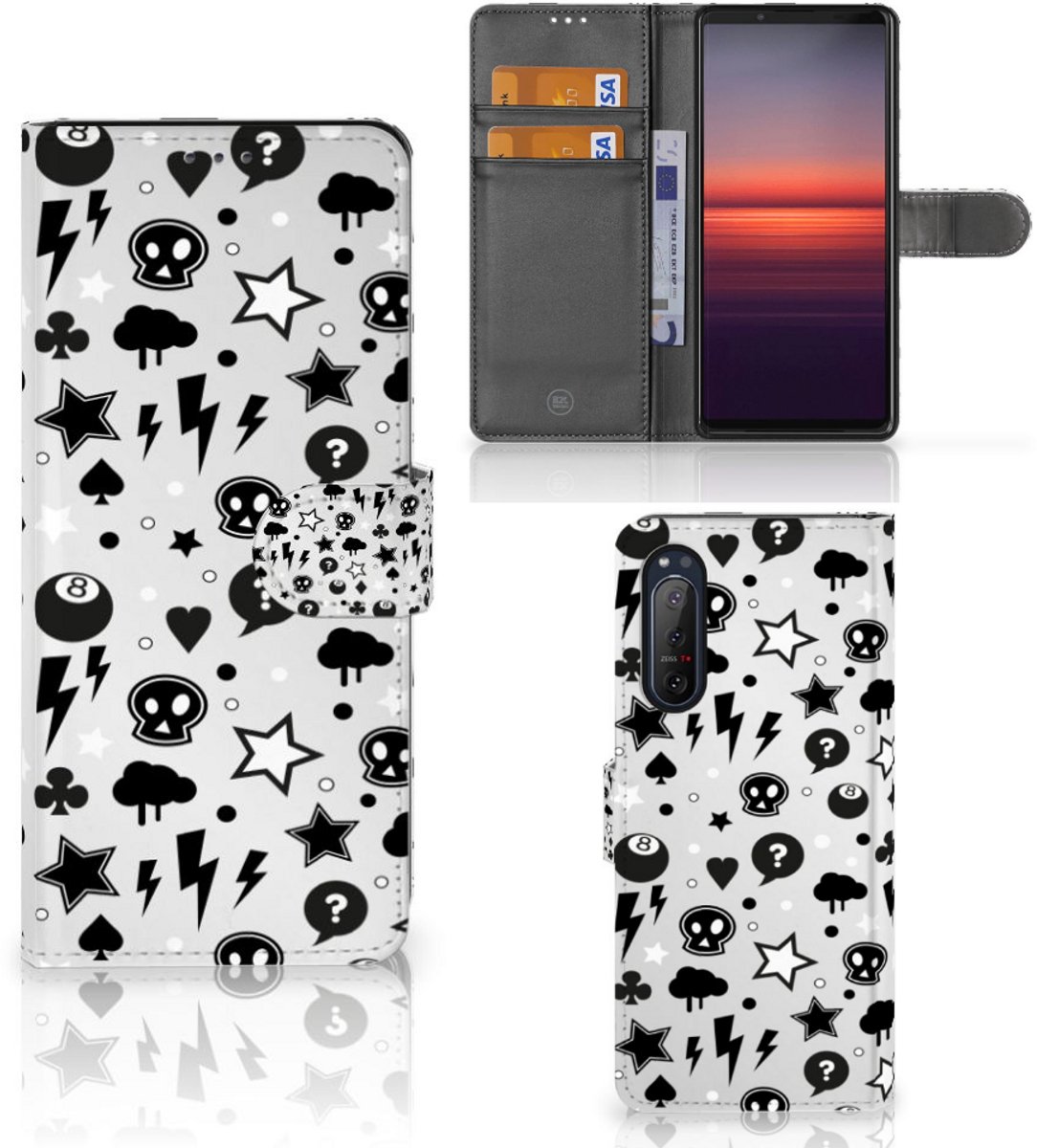 Telefoonhoesje met Naam Sony Xperia 5II Silver Punk