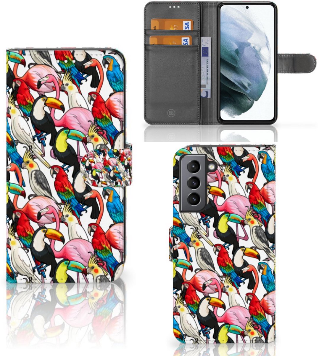 Samsung Galaxy S21 FE Telefoonhoesje met Pasjes Birds