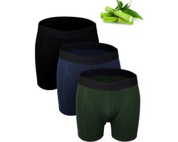Set van 3 bamboe herenonderbroeken - Zacht, ademend en stretchable ondergoed in zwart
