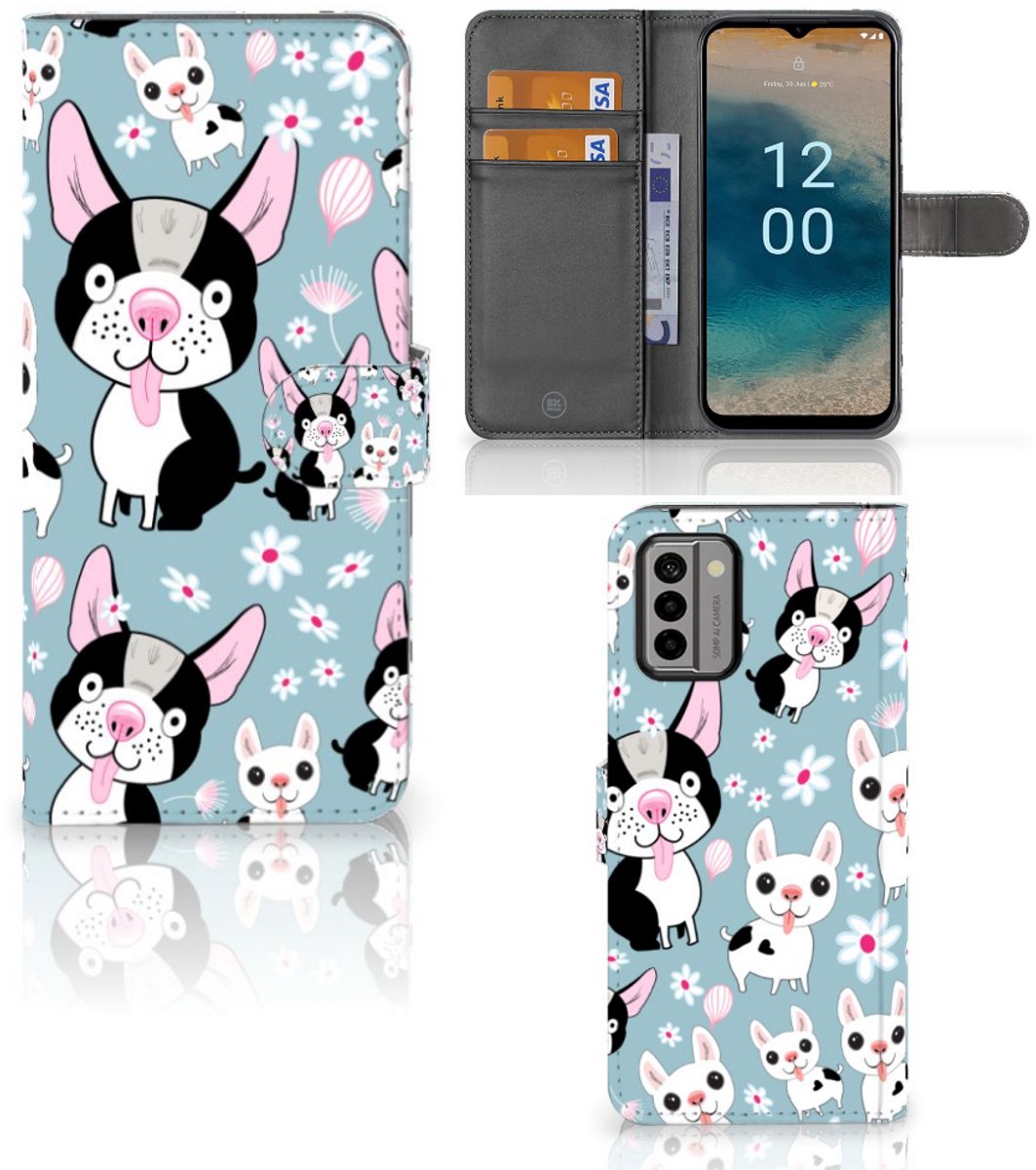 Nokia G22 Telefoonhoesje met Pasjes Hondjes