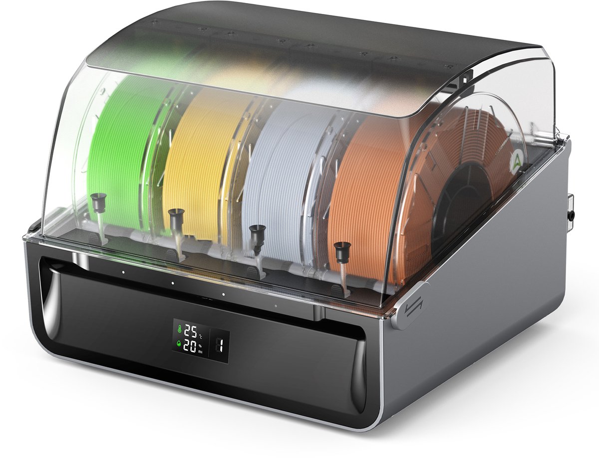 CFS Creality Filament System Premium opbergdoos met RFID-identificatie, geschikt voor meerdere filamentsoorten, automatische detectie van uitloop/verstrengeling, sensoren voor realtime monitoring, geschikt voor K2 Plus/Creality HI 3D-printers.