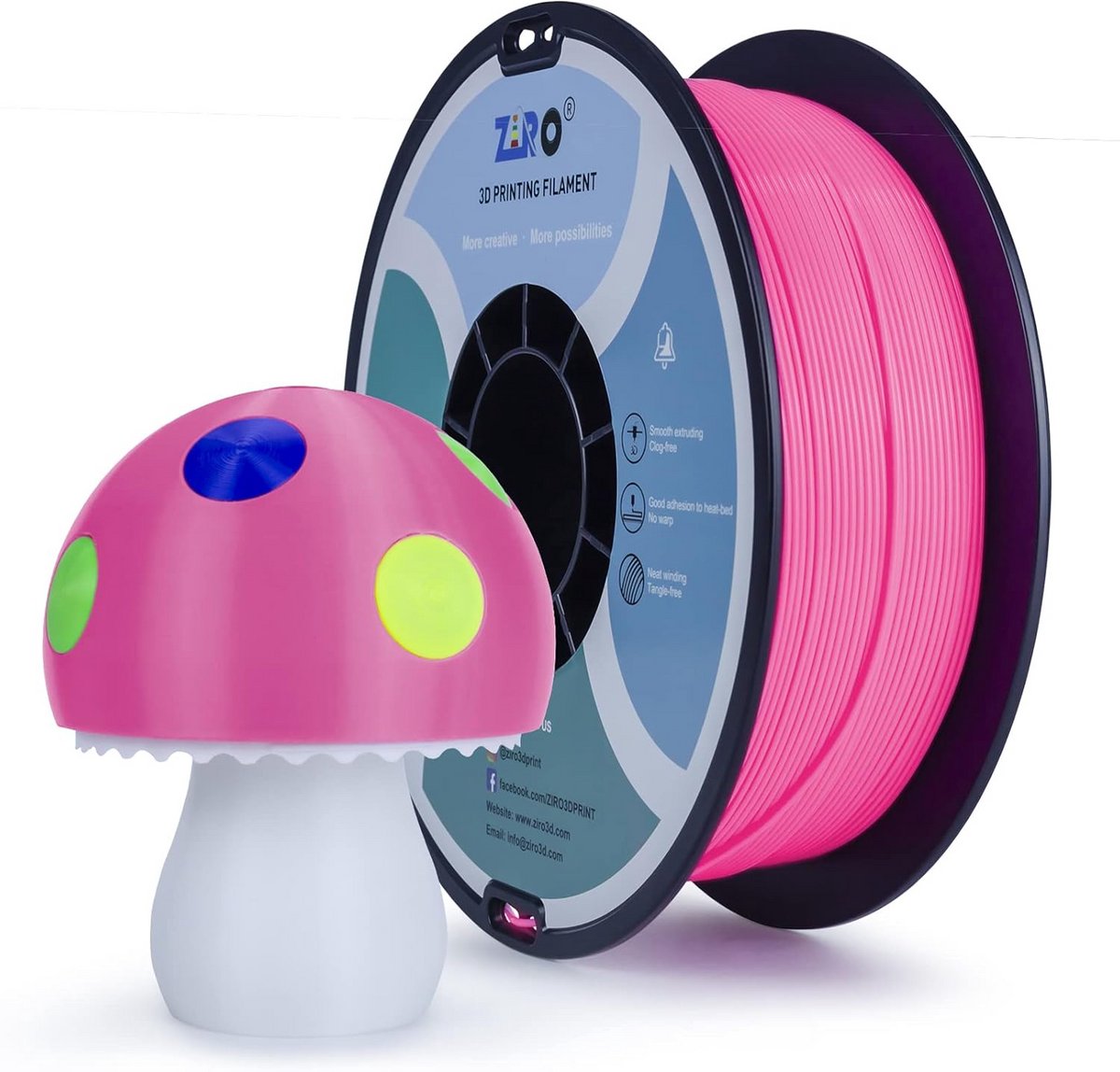 1.75mm 3D Printer Filament PLA PRO Roze - 1KG