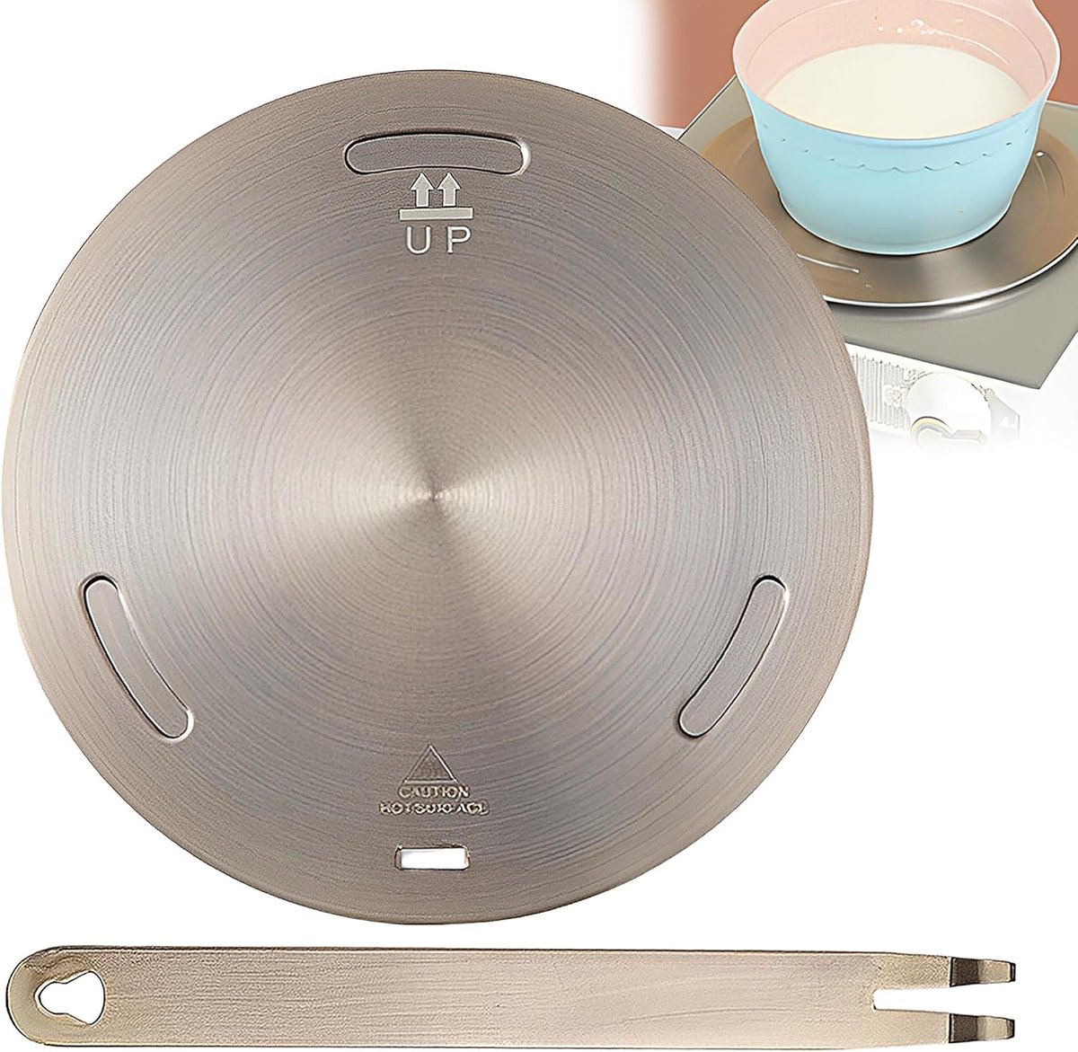 Universele Inductie Adapter Plaat 24cm - Warmteverspreider voor Gasfornuis en Kookgerei