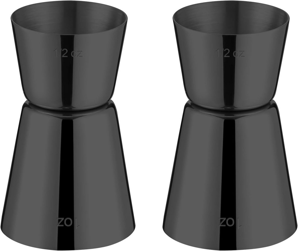 Dubbele Cocktailmaatbeker RVS 1 oz en 1/2 oz - Voor Professioneel Barman Gebruik