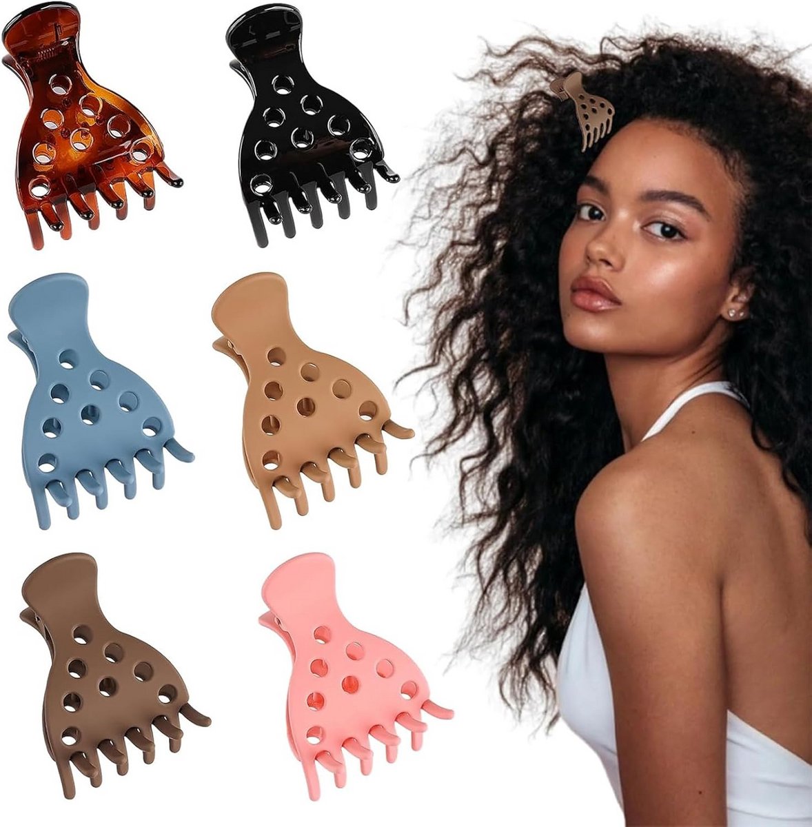Haarklemmen Set voor Extra Volume en Krullen - 6 Stuks