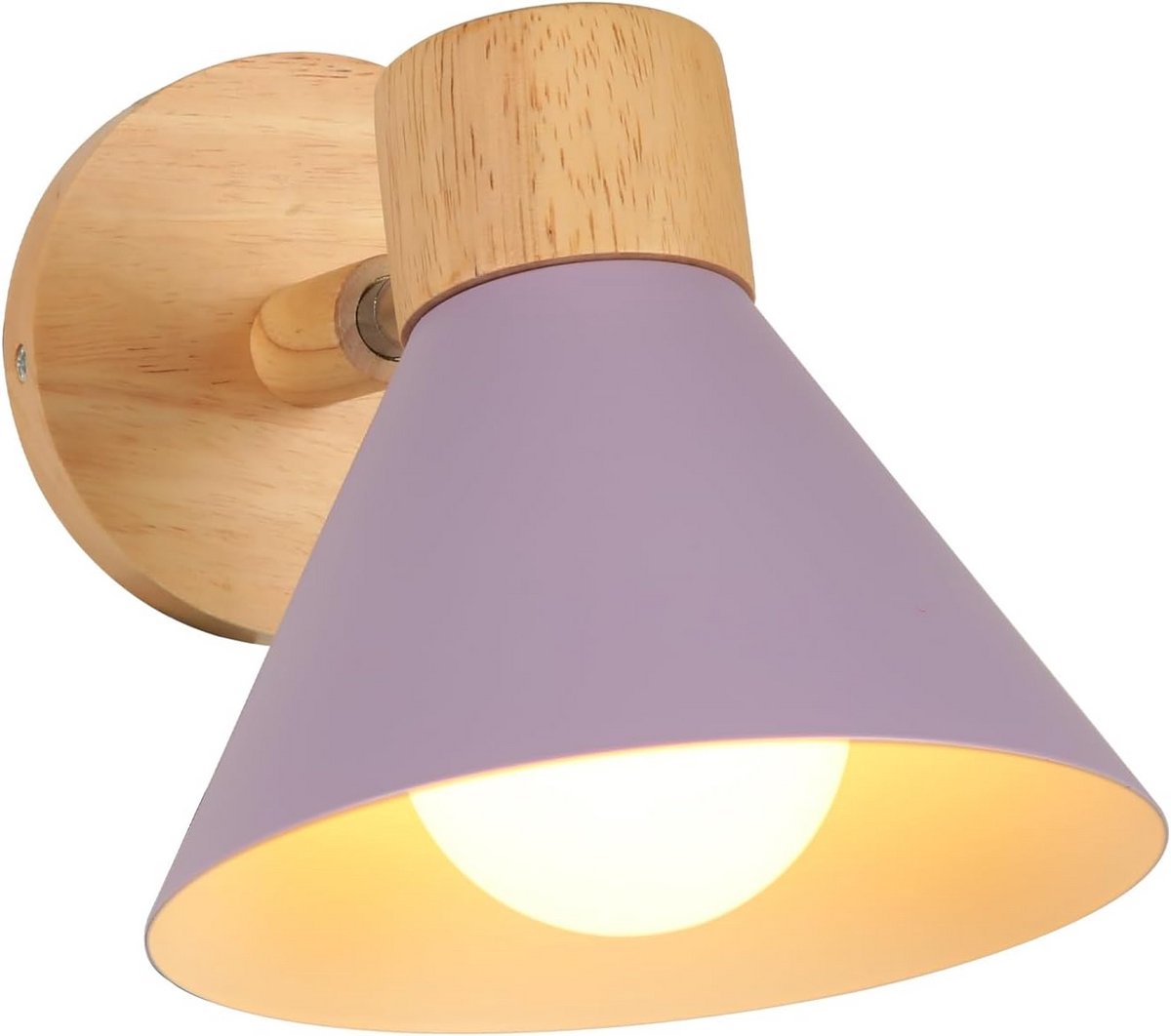 Moderne E27 Wandlamp Verstelbaar Houten Deco voor Slaapkamer en Woonkamer Ø18cm