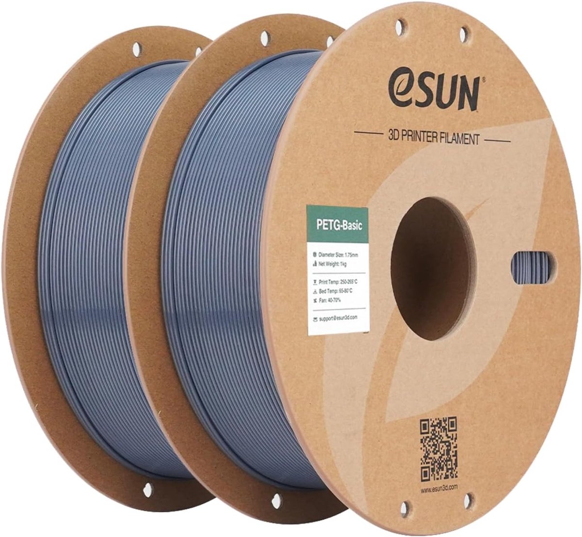 PETG Filament 1.75mm voor 3D-printers - 1KG Spoel (Zwart + Wit)