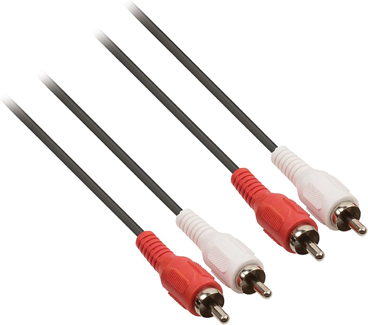 10 meter 2x RCA Male naar 2x RCA mannelijke stereo audiokabel - zwart