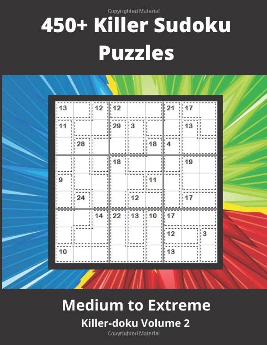 450+ Uitdagende Killer Sudoku Puzzels voor Volwassenen (Gemiddeld tot Moeilijk)