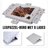 Allernieuwste.nl® Legpuzzel Bord met 6 Lades – Puzzel Organizer & Puzzeltafel – Lichtgrijs - 77x53.6cm
