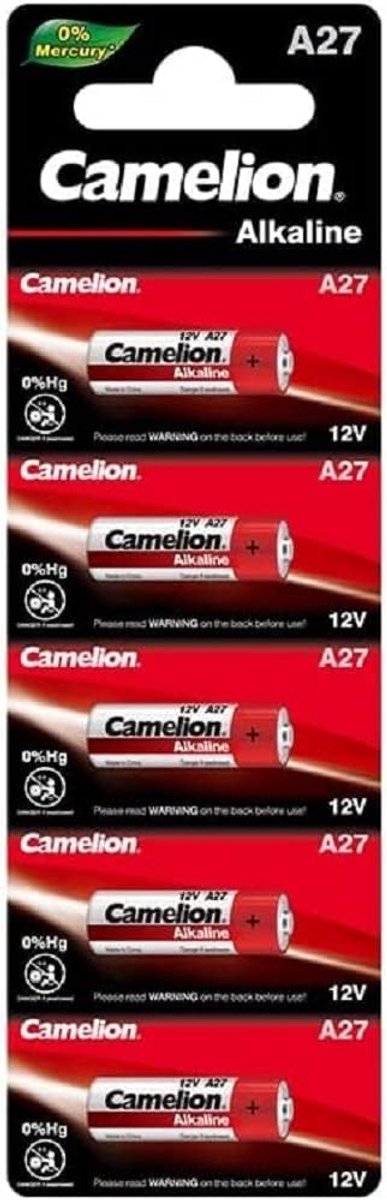 Plus Alkalinebatterijen zonder kwik LR27/A - Set van 5, 12 volt, 26 mAh voor diverse apparaten
